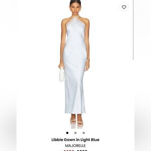 MAJORELLE Blue Maxi Slip Dress - NWT SIZE SMALL